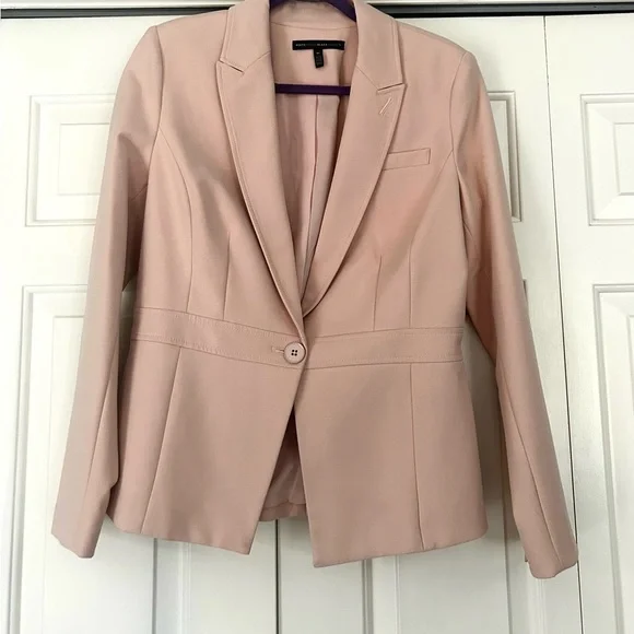 White House Black Market WHBM Blush Pink Tailored Blazer 10 - Picture 4 of 5
